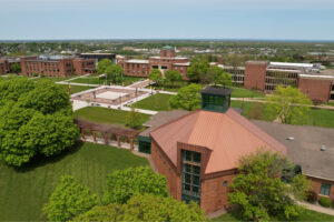 Ariel view of the Le Moyne College Campus