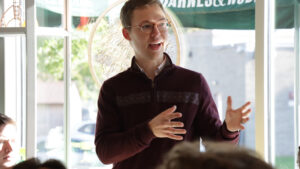 Student presentation at Keenan Center