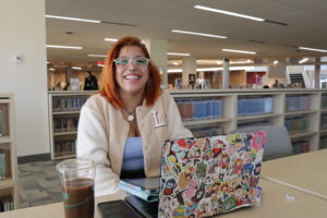 Student in Library