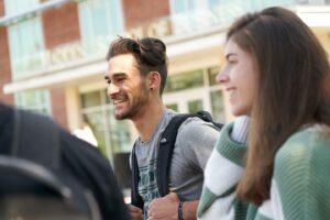 Students in front of the Madden College of Business