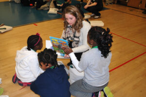Student Teacher working with young students