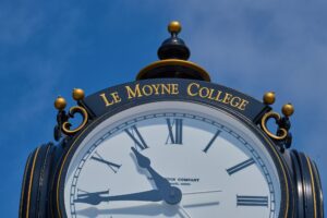 Closeup of campus clock