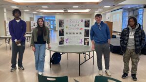 Sam Casper, Jabez Dickson, Andreni Frias, Sydney Nesci, and Lugo Nwokedi from Dr. Marilla Hayman’s MGT 301 class