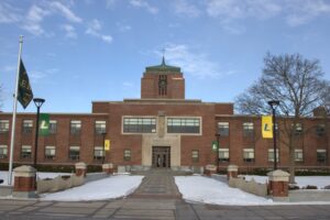 Grewen Hall in the winter