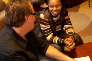 Students working together on a project