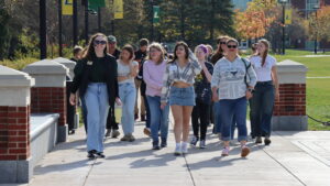 Campus tour group