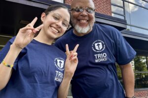 Kenyon Black with TRIO student